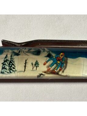 Ski Mt Hood Oregon Floaty Pen Skier Skiing Mountains Winter Snow Vintage Collect